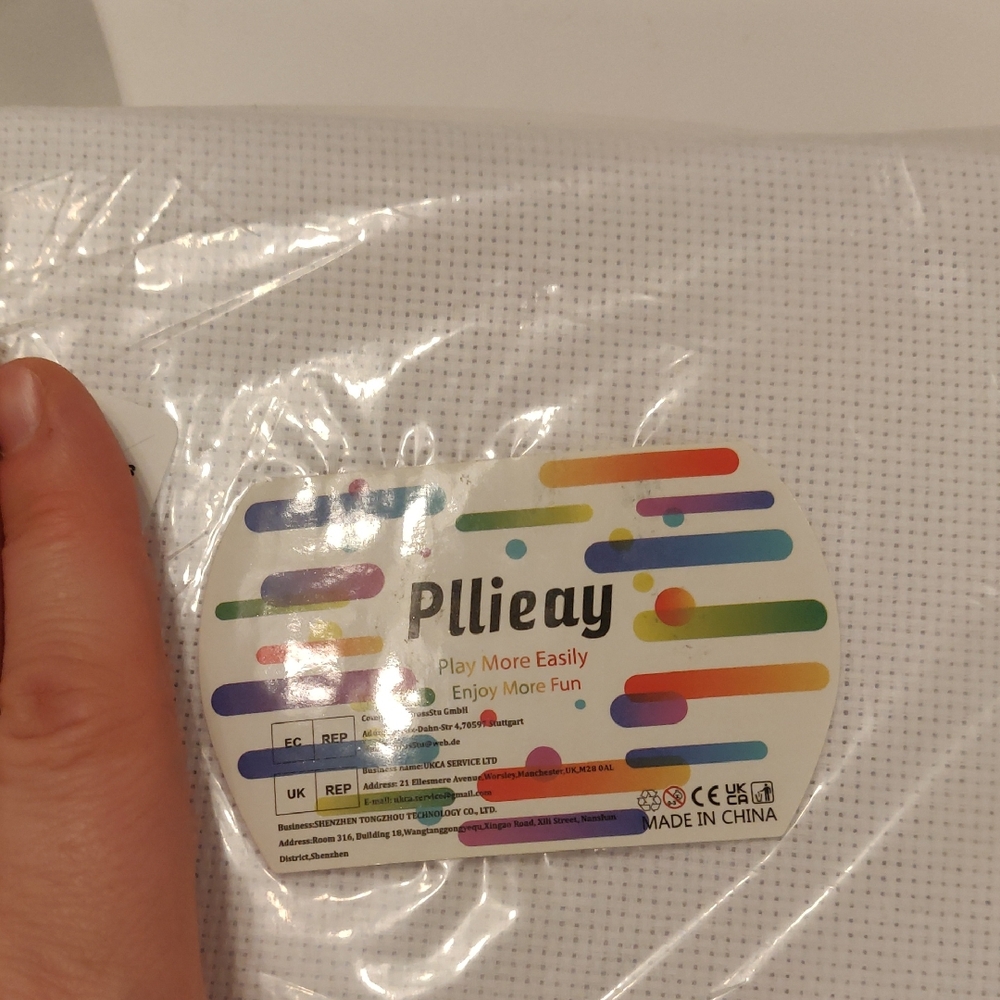 Pillieay White Aida 14 Count Cross Stitch Fabric 100% Cotton 78" x 59 Cottagecor